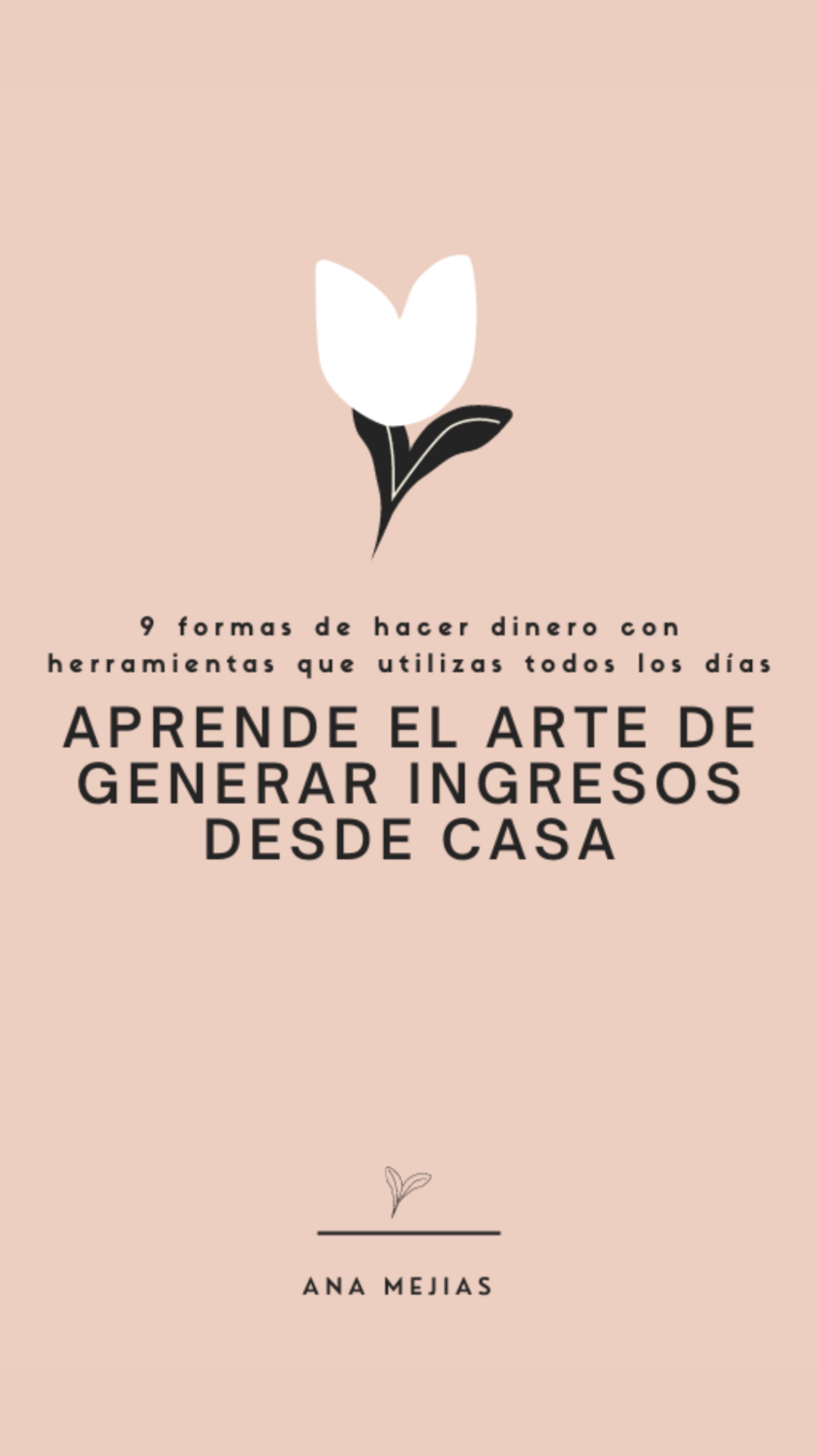 Ebook Aprende el arte de generar ingresos desde casa