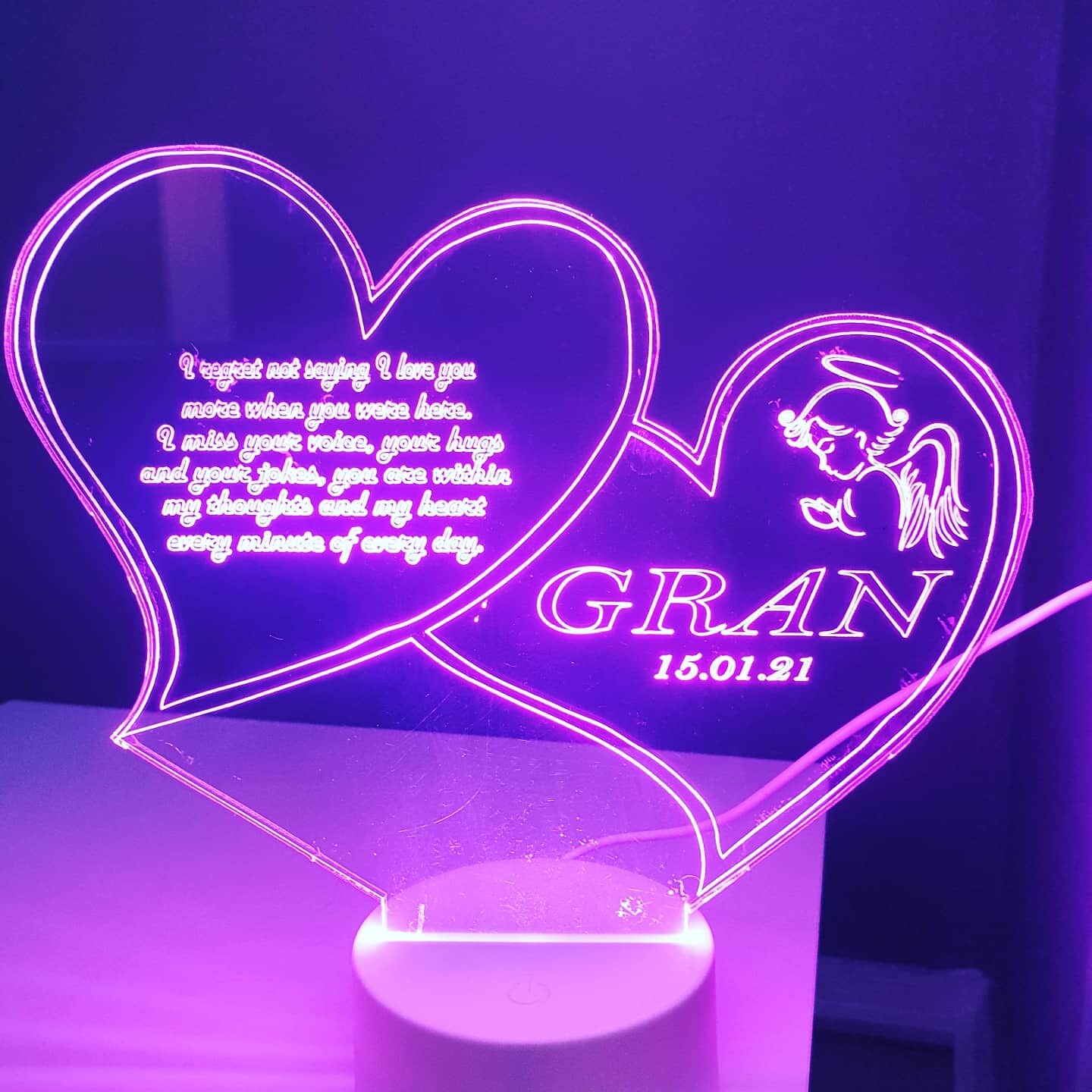 Double Heart NightLight