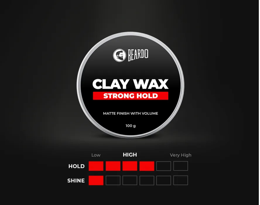 Beardo HAIR CLAY Wax - Strong Hold (75g)