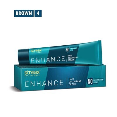 Streax Professional Enhancehair Colourant Cream -90G Brown 4