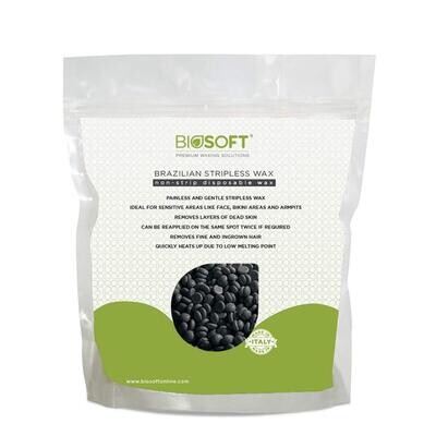 Biosoft  Charcoal Strip Less Wax Beans