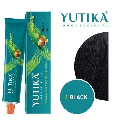 Yutika Creme Hair Color 100 g, Black.1.0