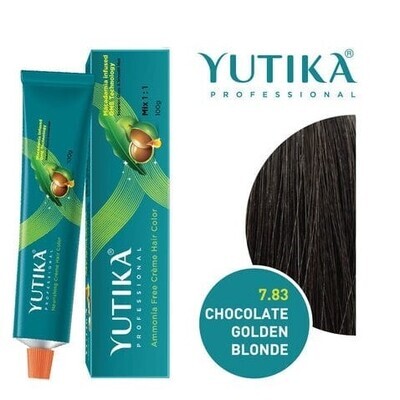 Yutika Creme Hair Color 100 g, Chocolate Golden Blonde.7.83