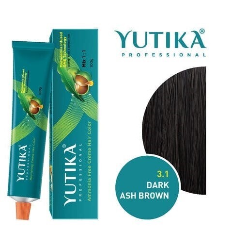 Yutika Creme Hair Color 100 g, Dark Ash Brown.3.1