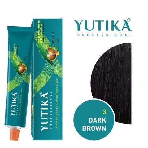 Yutika Creme Hair Color 100 g, Dark Brown.3.0