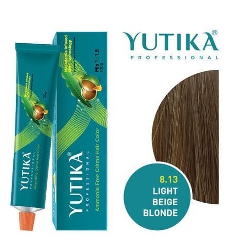 Yutika Creme Hair Color 100 g, Light Beige Blonde.8.13
