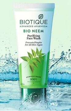 Biotique Fresh Neem Purifying Face Wash Prevents Pimples For All Skin Types (Pimple Control) 100ml
