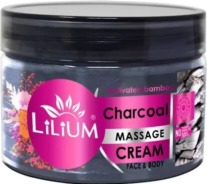 Lilium Face & Body Activated Bamboo Charcoal Massage Cream 250gms