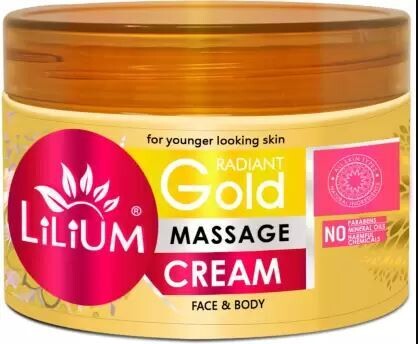 Lilium Face & Body Radiant Gold Massage Cream 250gms