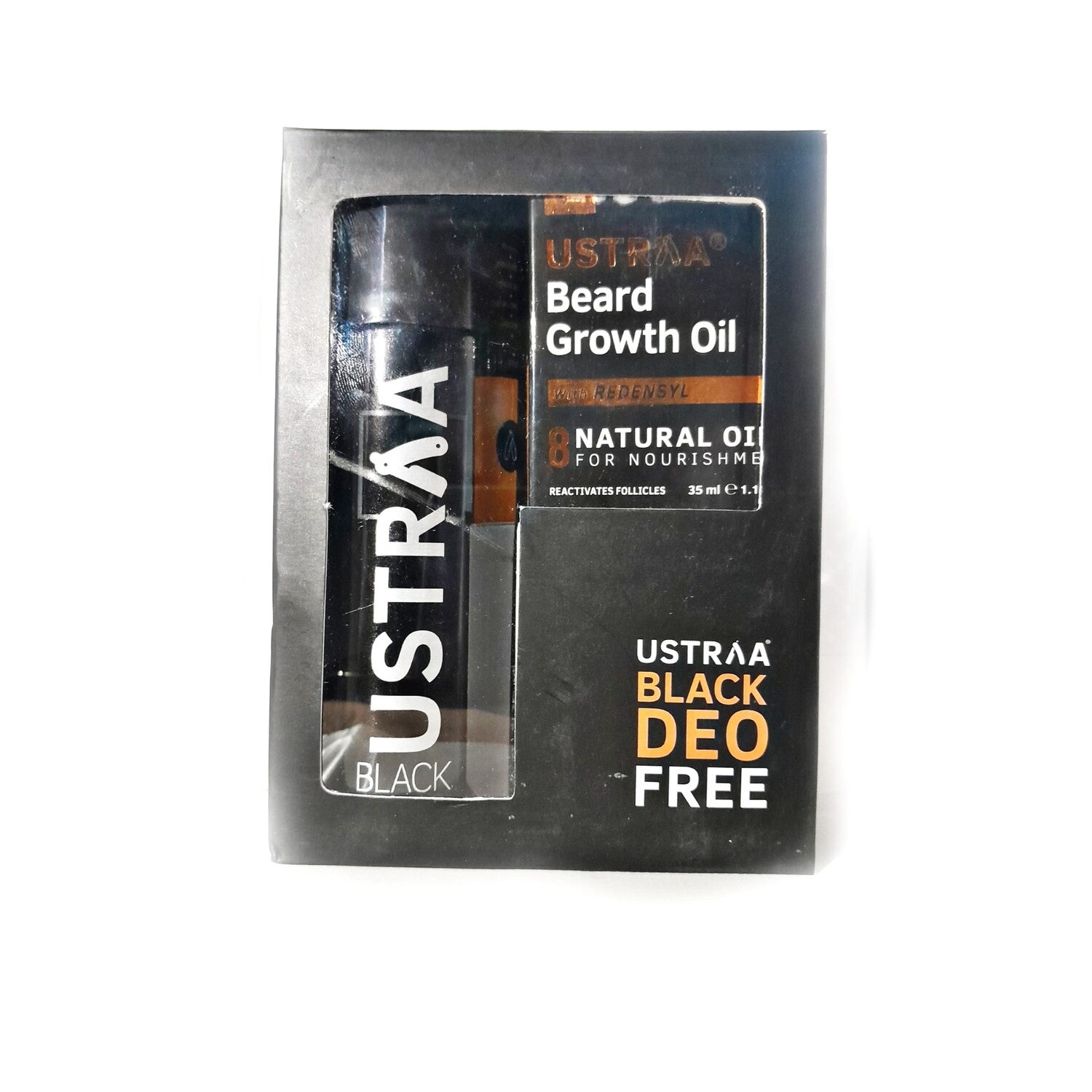 USTRAA BEARD GROWTH OIL 35Ml With Ustraa Black Deodrant Free