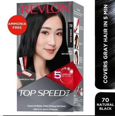 REVLON TOP SPEED Hair Color (No: 70 Natural Black) For Women