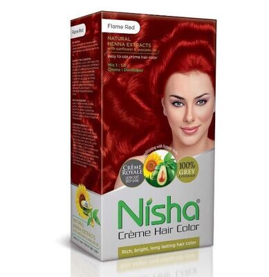 NISHA Creme Hair Color Flame Red (60g+90ml+18ml)