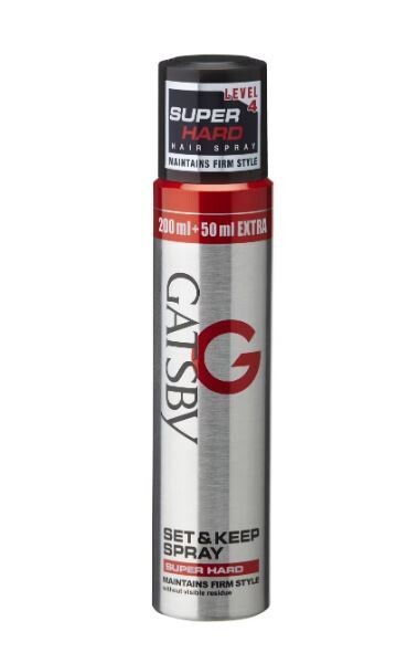GATSBY SET & KEEP SPRAY SUPER HARD LEVEL-4 Hair Styling Spray 250ml
