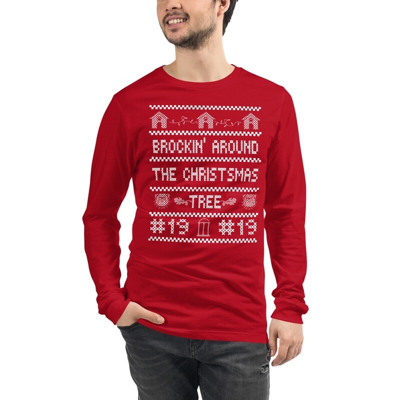 Brockin&#39; Around the Christmas Tree Unisex Long Sleeve Tee