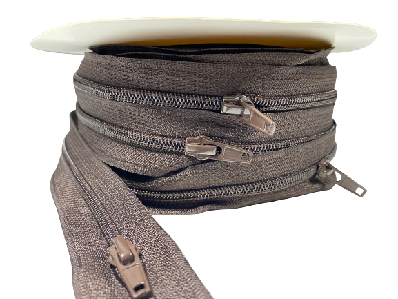 FERMETURE A GLISSIERE MARRON 6MM
