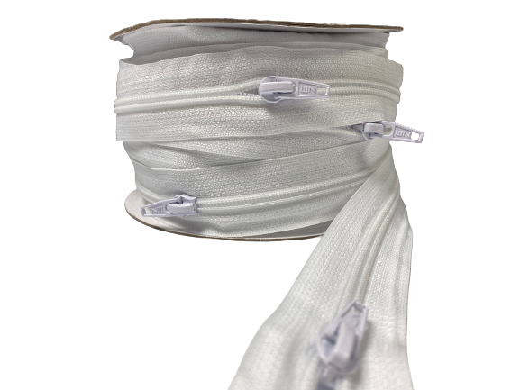 FERMETURE A GLISSIERE BLANC 4MM