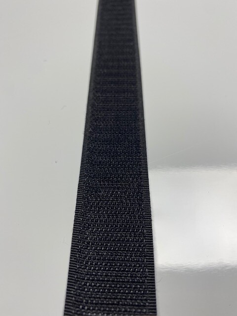 RUBAN ADHESIF AGRIPPANT NOIR CROCHET 25MM, 25M