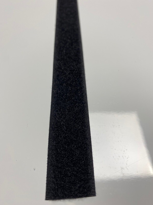 RUBAN ADHESIF AGRIPPANT NOIR  BOUCLE 20MM, 25M