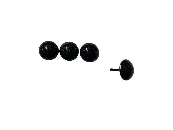 60009-CLOU PERLE NOIR SCINTILLANT 11 MM