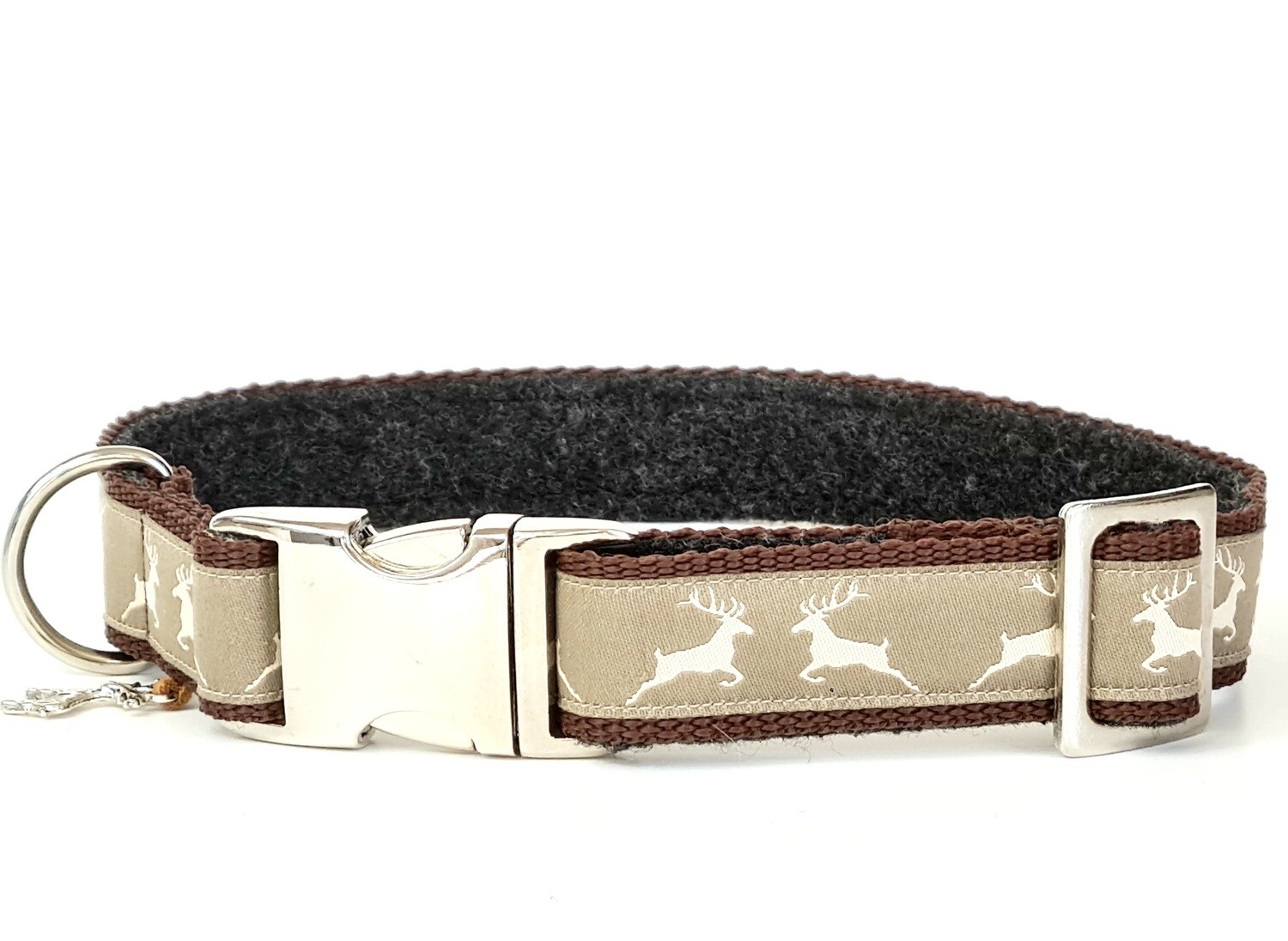 Trachtenhalsband "Wildwechsel" mit weichem Filzfutter