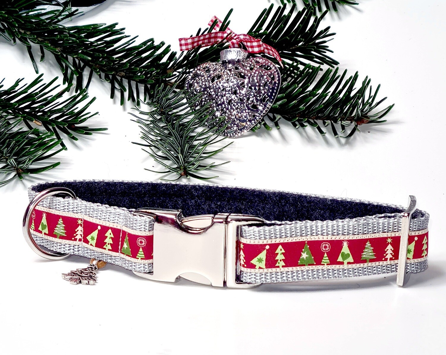 Hundehalsband "Oh Tannenbaum silberglanz"