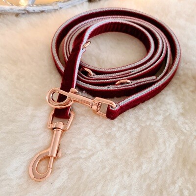 Hundeleine "Merlot Samt"