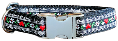 Trachtenhalsband "Alpenliebe" rot