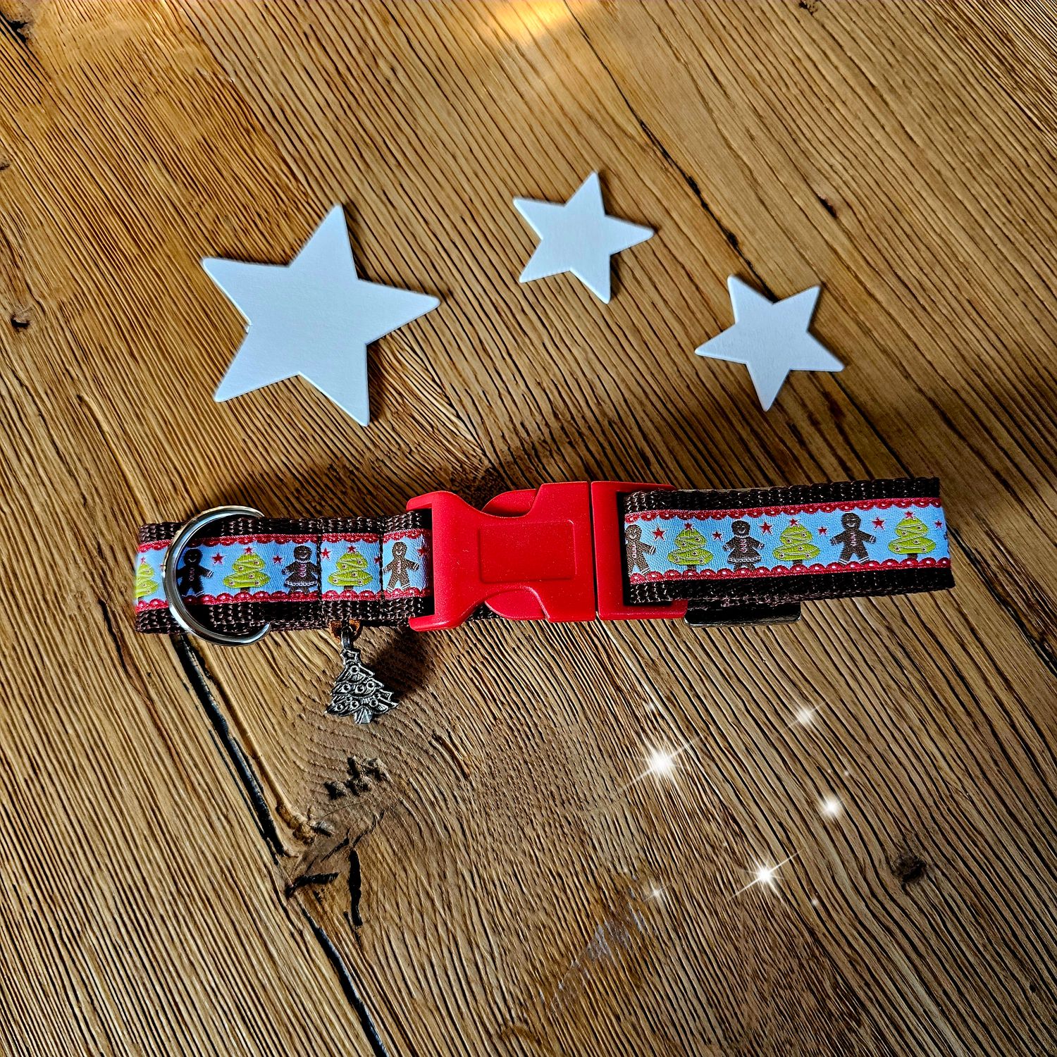 Weihnachts- Hundehalsband süße Lebkuchenmänner Weihnachts- Hundehalsband süße Lebkuchenmänner