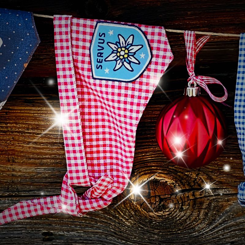 Bayerisches Hundehalstuch "Servus"