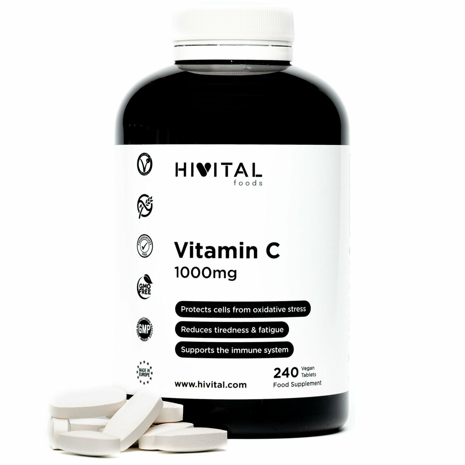VITAMINA C 1000 MG | 240 COMPRIMIDOS VEGANOS