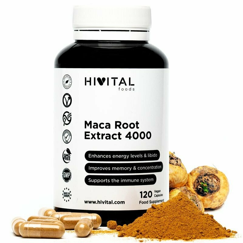 MACA PERUANA 4000 MG | 120 CÁPSULAS VEGANAS