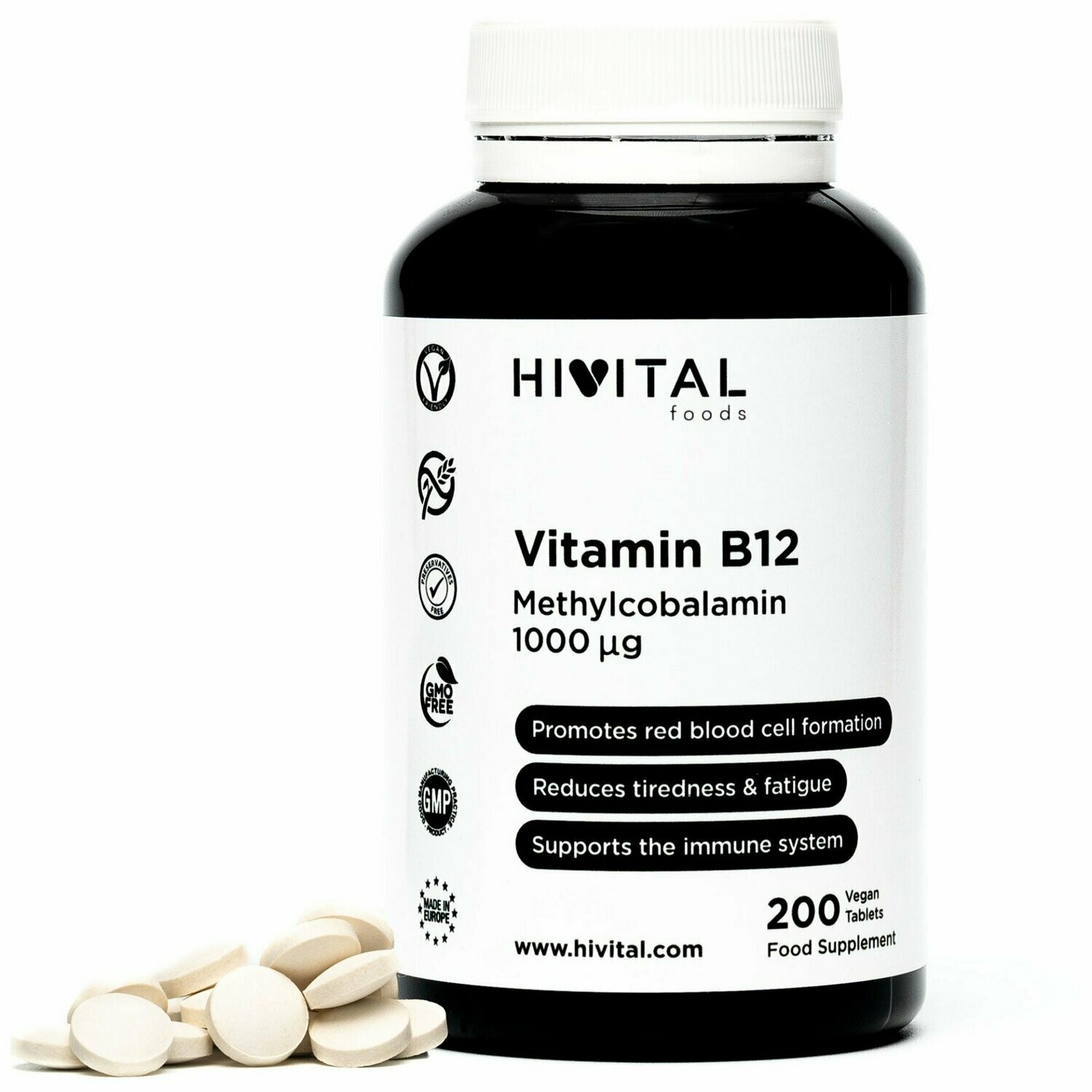 VITAMINA B12 METILCOBALAMINA 1000 MCG | 200 COMPRIMIDOS
