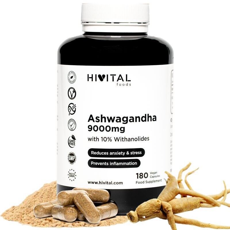 ASHWAGANDHA 9000 MG | 180 CÁPSULAS VEGANAS