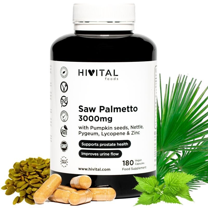 SAW PALMETTO 3000 MG | 180 CÁPSULAS VEGANAS