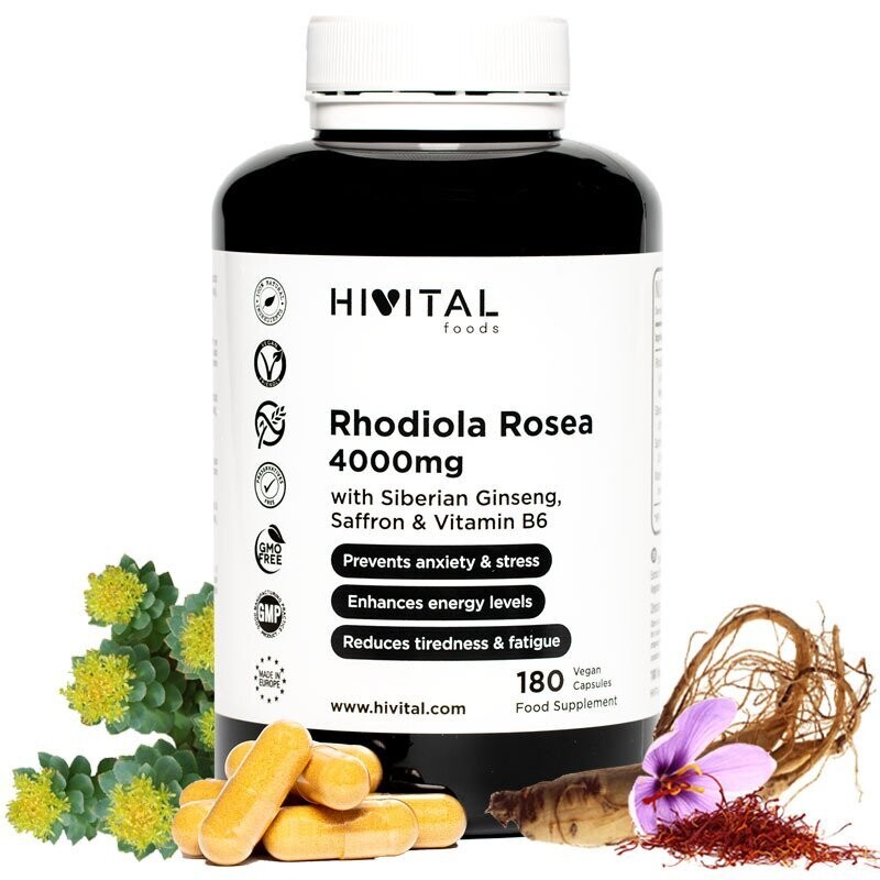 RHODIOLA ROSEA 4000 MG | 180 CÁPSULAS VEGANAS