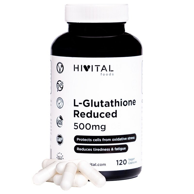 L-GLUTATIÓN REDUCIDO 500 MG | 120 CÁPSULAS VEGANAS