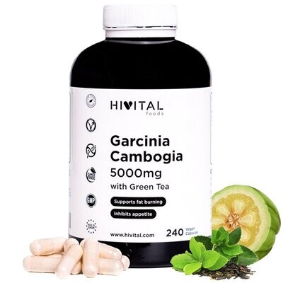 GARCINIA CAMBOGIA 5000 MG 240 CAPSULAS VEGANAS