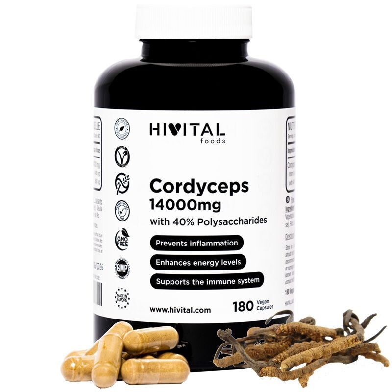 CORDYCEPS 14000 MG | 180 CÁPSULAS VEGANAS