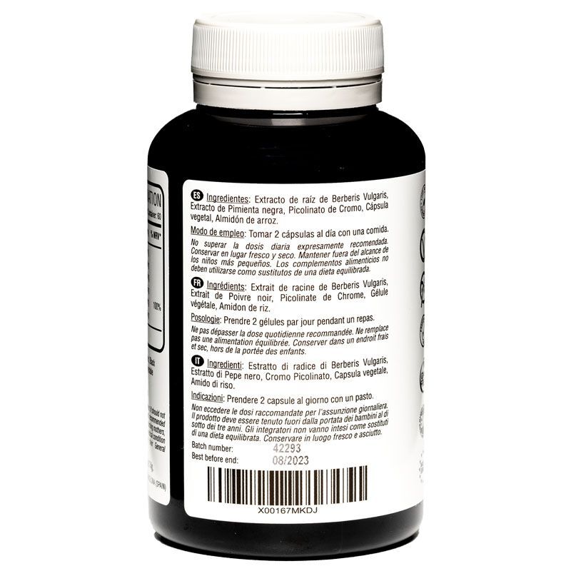 BERBERINA 1000 MG | 120 CÁPSULAS VEGANAS