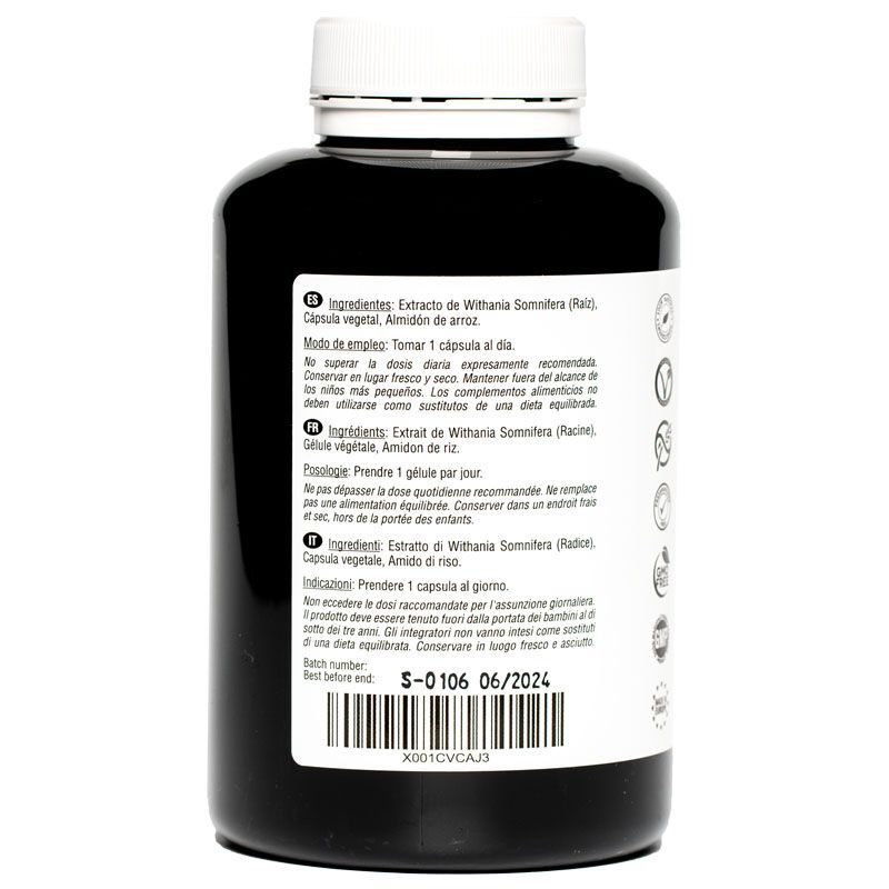 ASHWAGANDHA 9000 MG | 180 CÁPSULAS VEGANAS