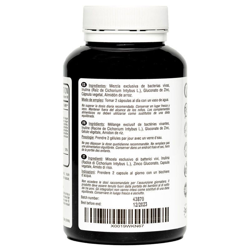 PROBIÓTICO 20 CEPAS 40 MIL MILLONES DE UFC | 120 CÁPSULAS VEGANAS