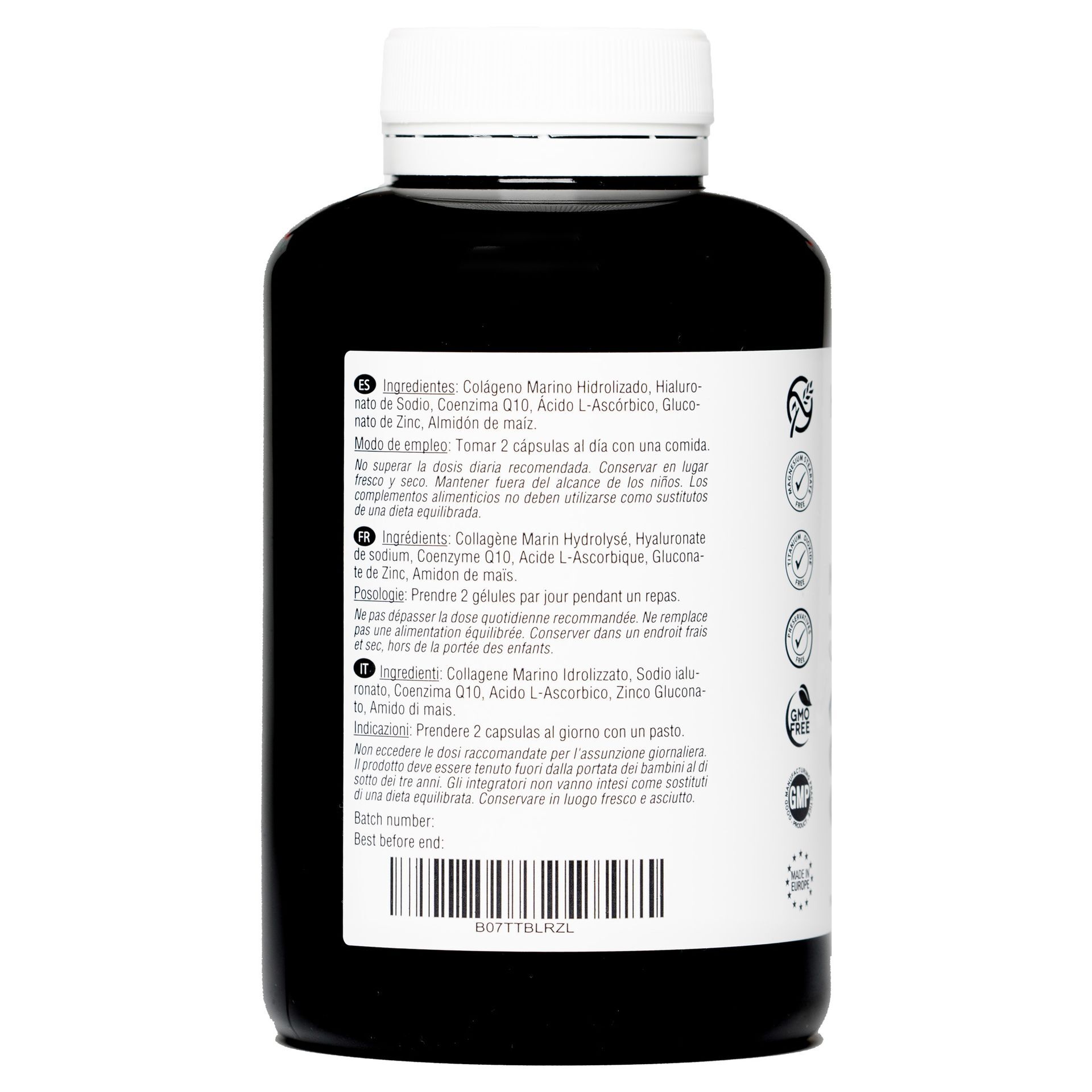 COLÁGENO CON ÁCIDO HIALURÓNICO | 180 CÁPSULAS