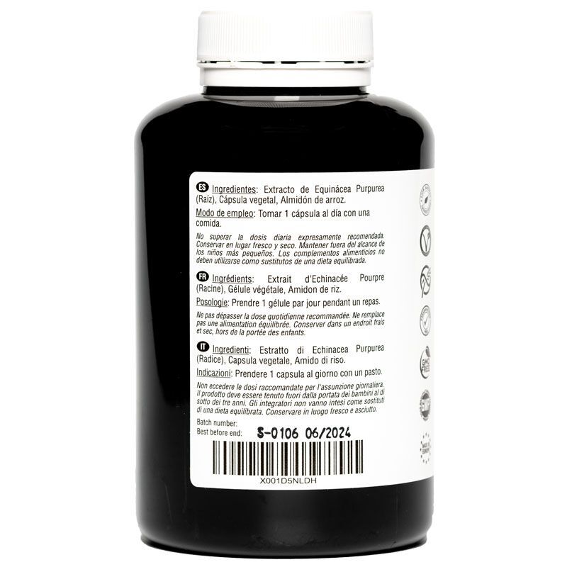 EQUINÁCEA PURPUREA 7500 MG | 180 CÁPSULAS VEGANAS