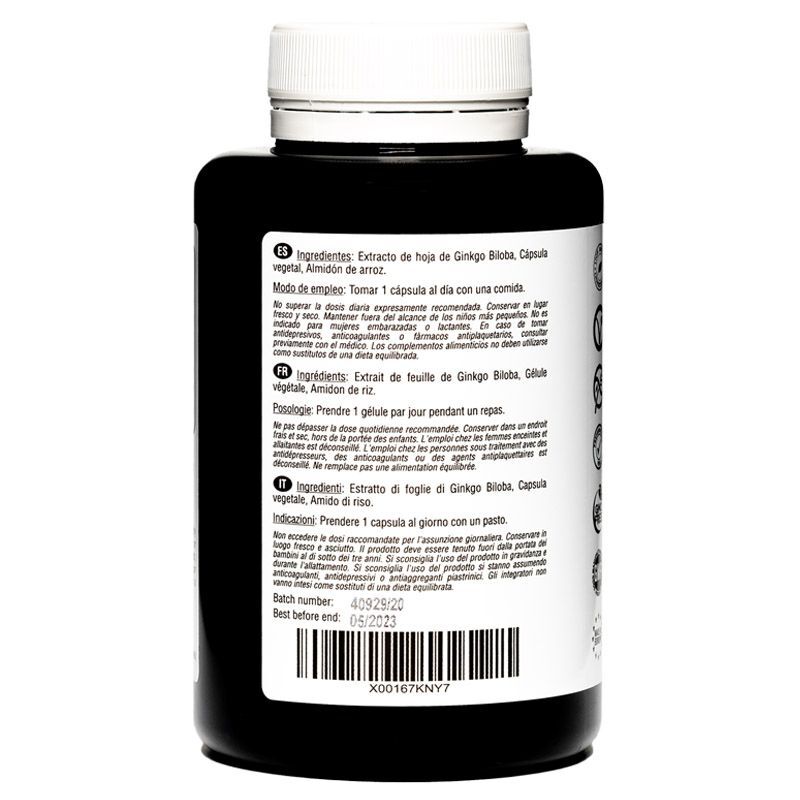 GINKGO BILOBA 6000 MG | 210 CÁPSULAS VEGANAS