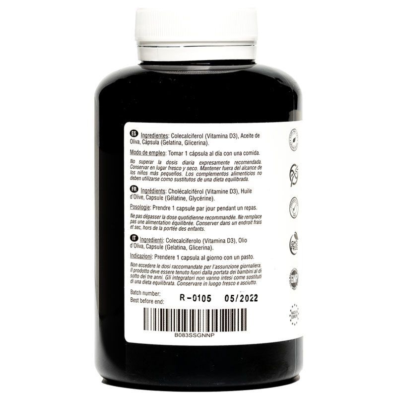 VITAMINA D3 4000 IU | 300 PERLAS