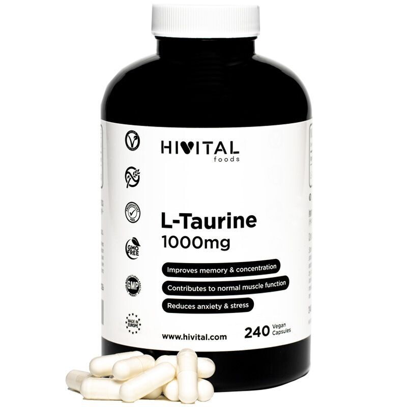 L-TAURINA 1000 MG | 240 CÁPSULAS VEGANAS