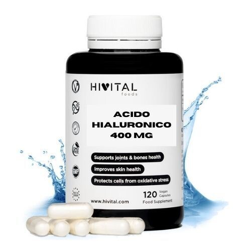 ÁCIDO HIALURÓNICO PURO 400 MG| 120 cápsulas veganas