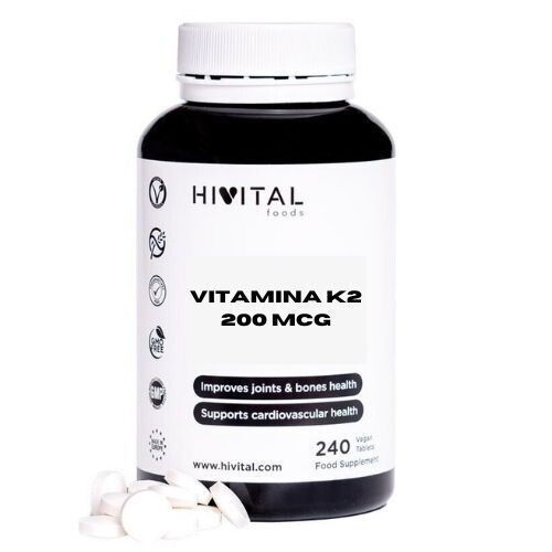 VITAMINA K2 MK7 200 MCG | 240 COMPRIMIDOS VEGANOS