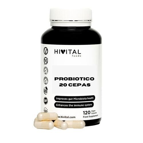 PROBIÓTICO 20 CEPAS 40 MIL MILLONES DE UFC | 120 CÁPSULAS VEGANAS