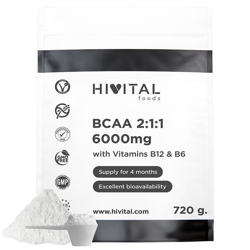 BCAA 2:1:1:  6000 MG | 720 GRAMOS DE POLVO VEGANO